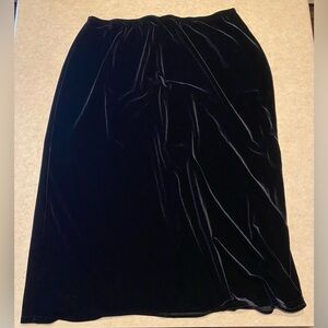 Black velvet maxi skirt Kathie Lee Woman vintage 90s 22W / 24W